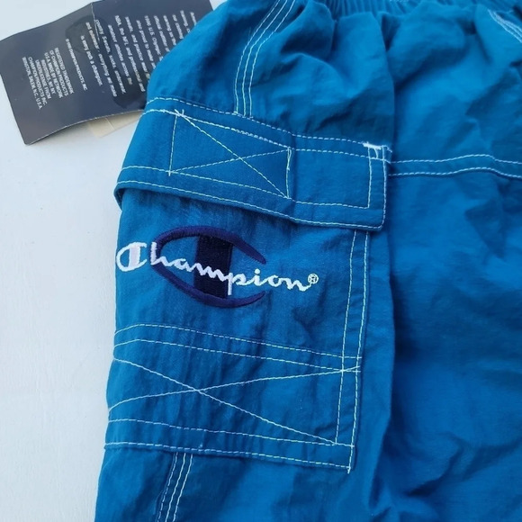 NWT CHAMPION Boys Swim Shorts Blue Turquoise Drawstring Beach Pool M (10-12) - Picture 3 of 10